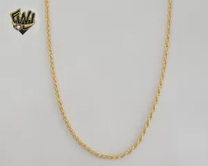 (1-1631) Gold Laminate - 1.6mm Rope Link Chain - BGF