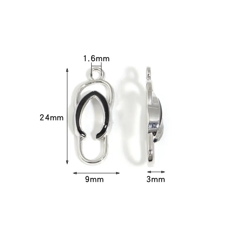 1 Piece Alloy Slippers Pendant