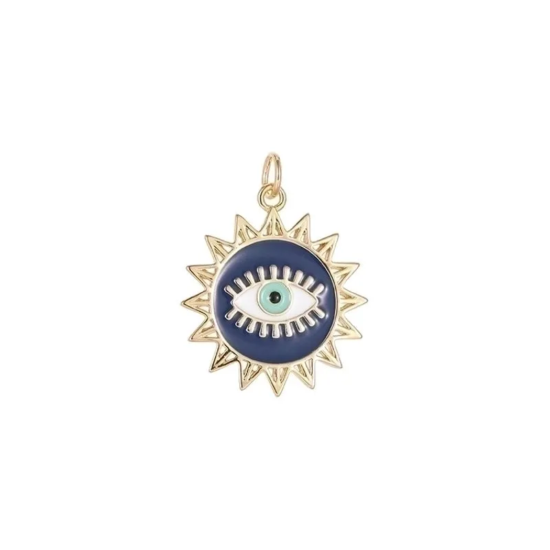 1 Piece Copper Gold Plated Color Block Pendant