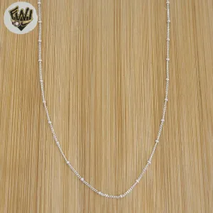 (2-2704) 925 Sterling Silver - 1mm Curb Link and Balls Chain.