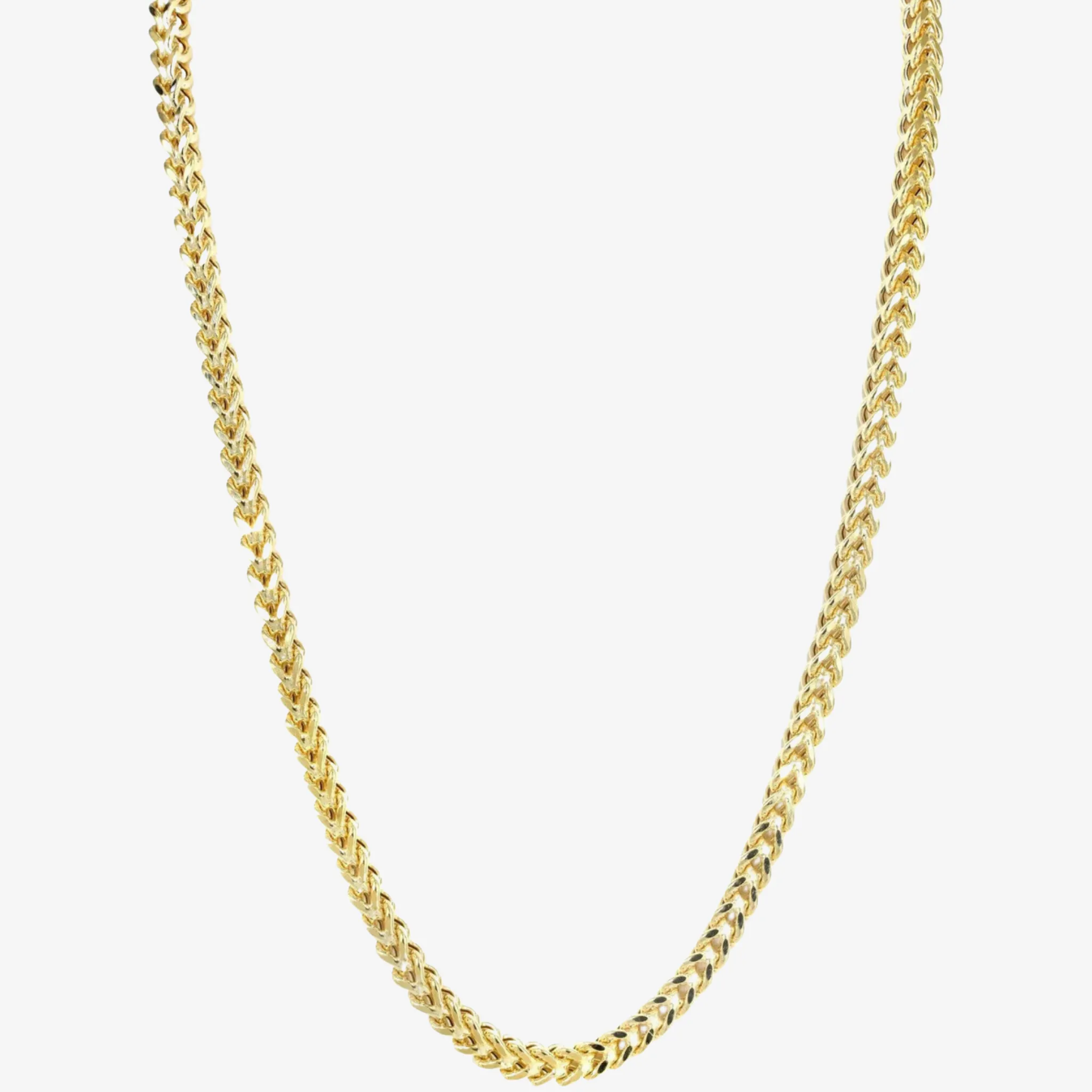 2mm-7mm Franco Chain - Hollow Yellow Gold