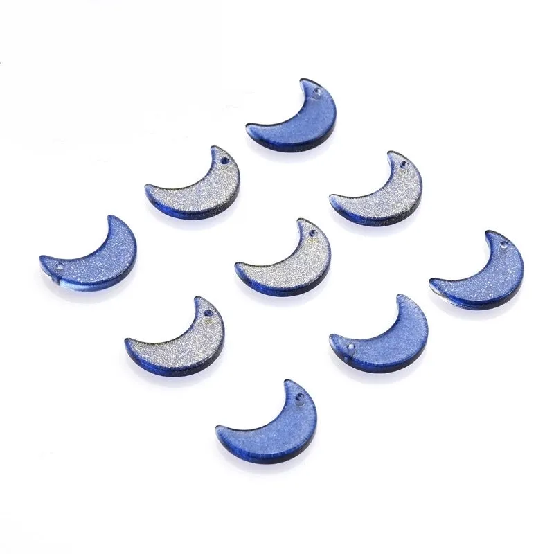 50 Pcs/package Simple Style Moon Glass Stoving Varnish Jewelry Accessories