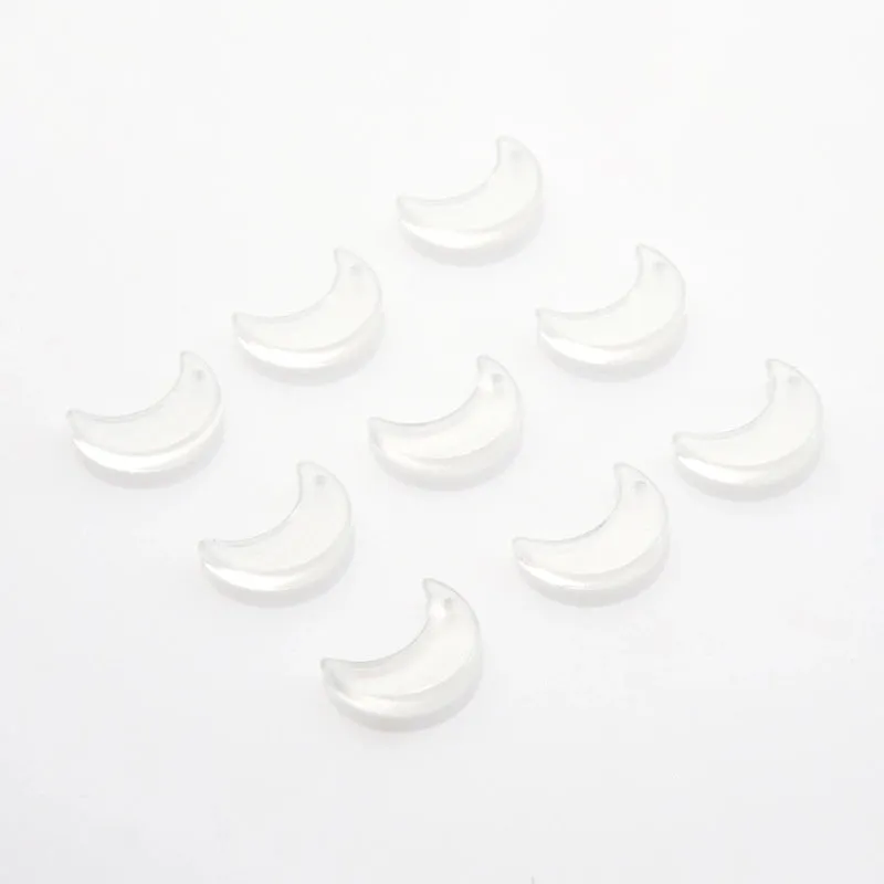 50 Pcs/package Simple Style Moon Glass Stoving Varnish Jewelry Accessories