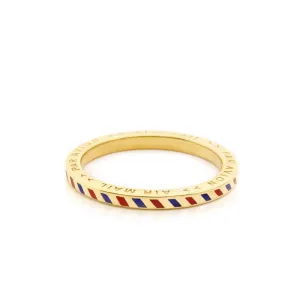 Air Mail Ring, Slim, Gold