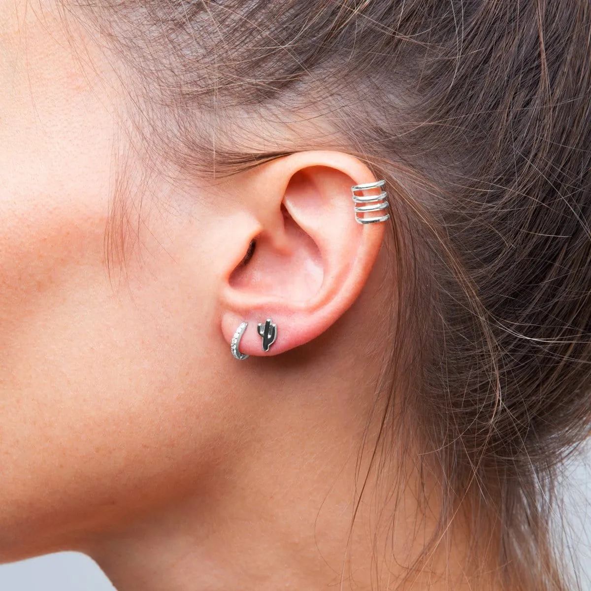 Cactus Silver Piercing
