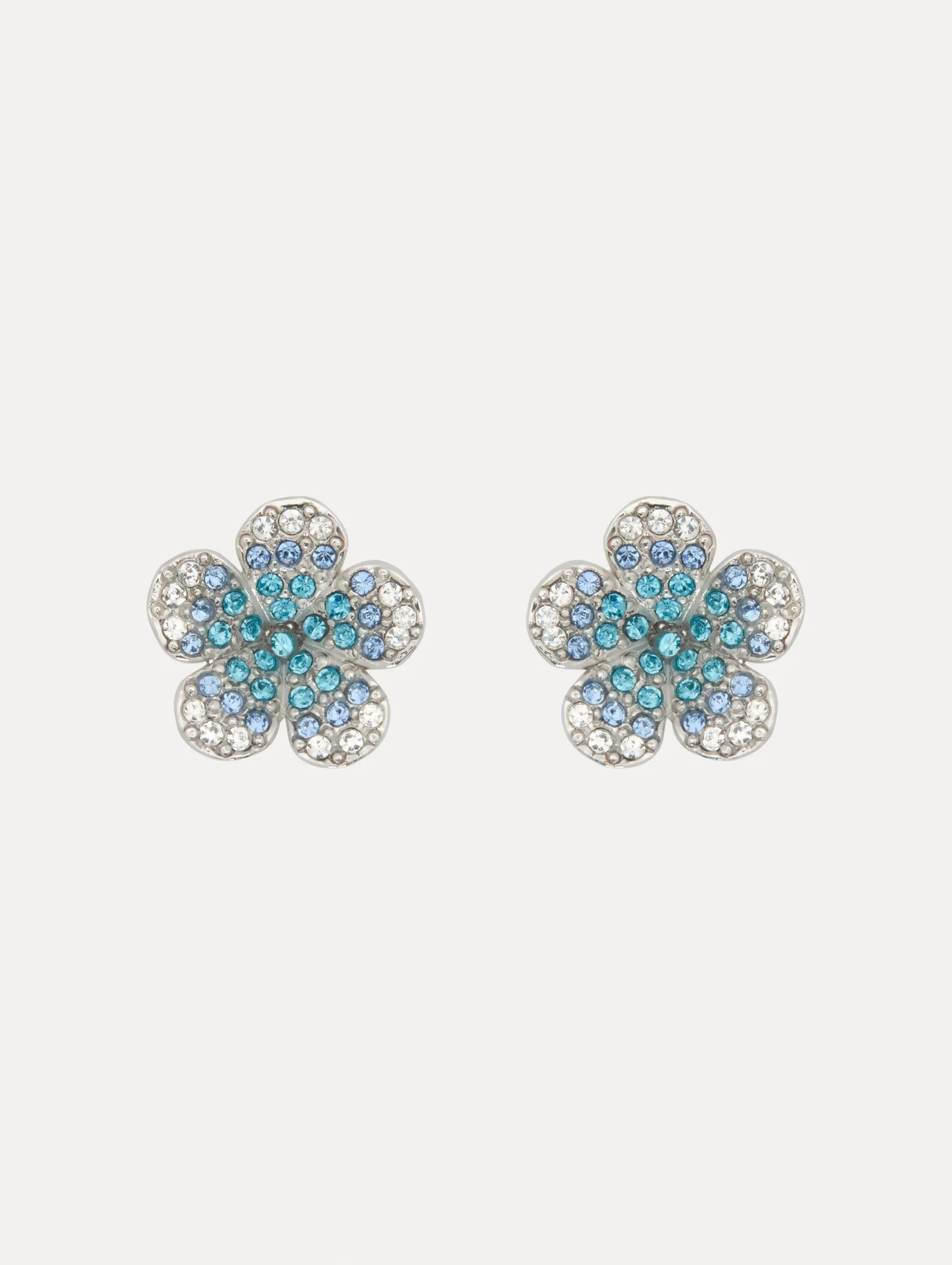 Crystal Flower Stud Earrings