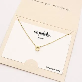 dainty initial letter necklace/14k gold dipped