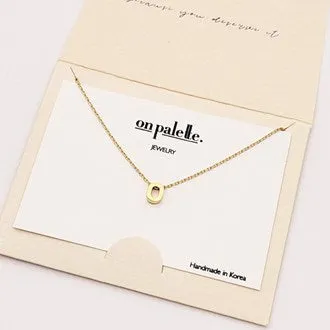 dainty initial letter necklace/14k gold dipped
