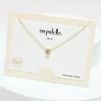 dainty initial letter necklace/14k gold dipped