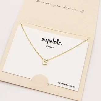 dainty initial letter necklace/14k gold dipped