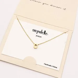 dainty initial letter necklace/14k gold dipped