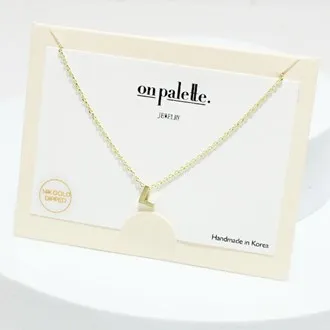dainty initial letter necklace/14k gold dipped