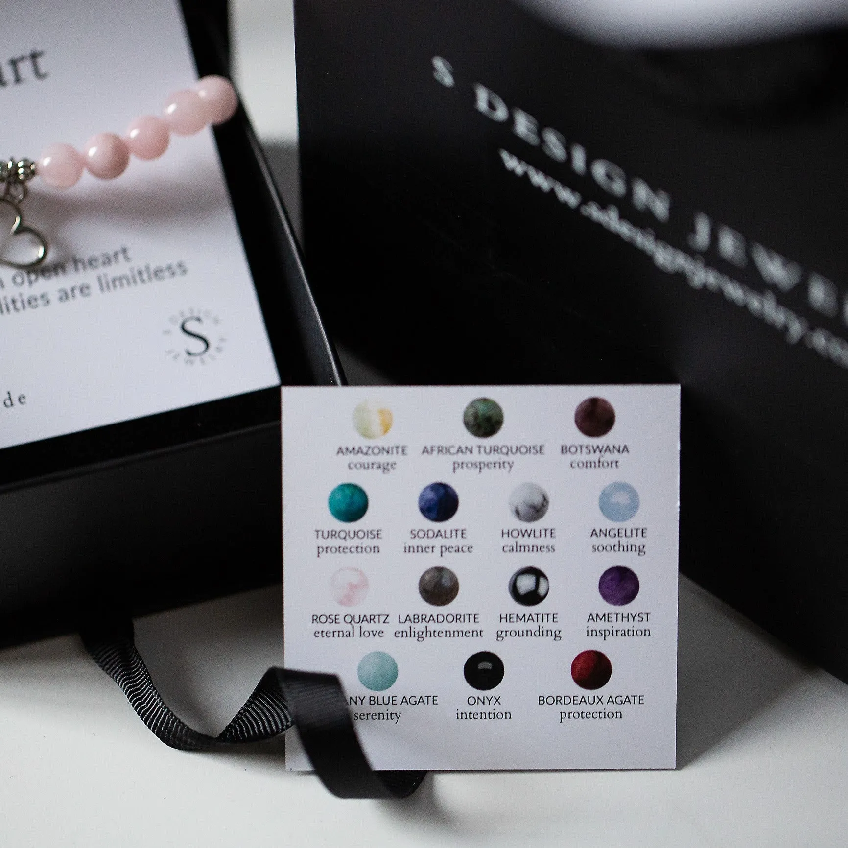 Daughter | Stone Beaded Charm Bracelet | Howlite
