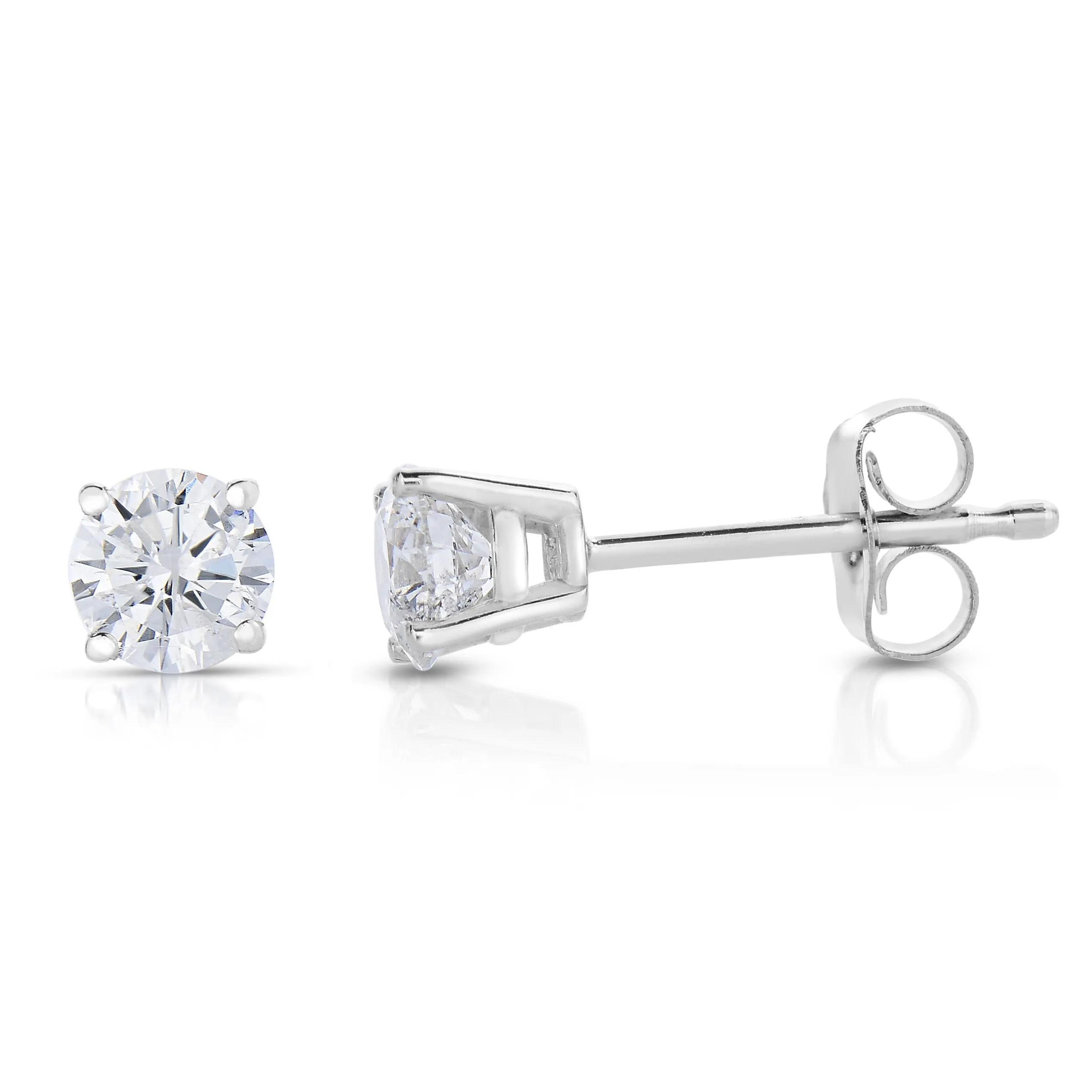 Diamond Stud Earrings in 14K Gold