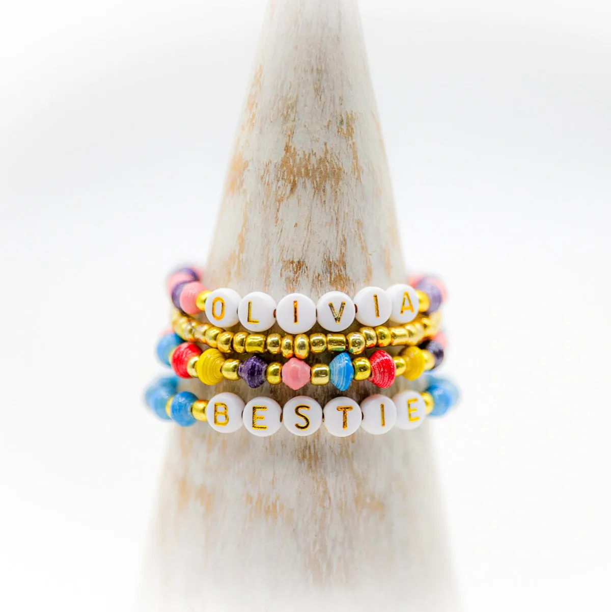 DIY Paper Bead Bracelet Set