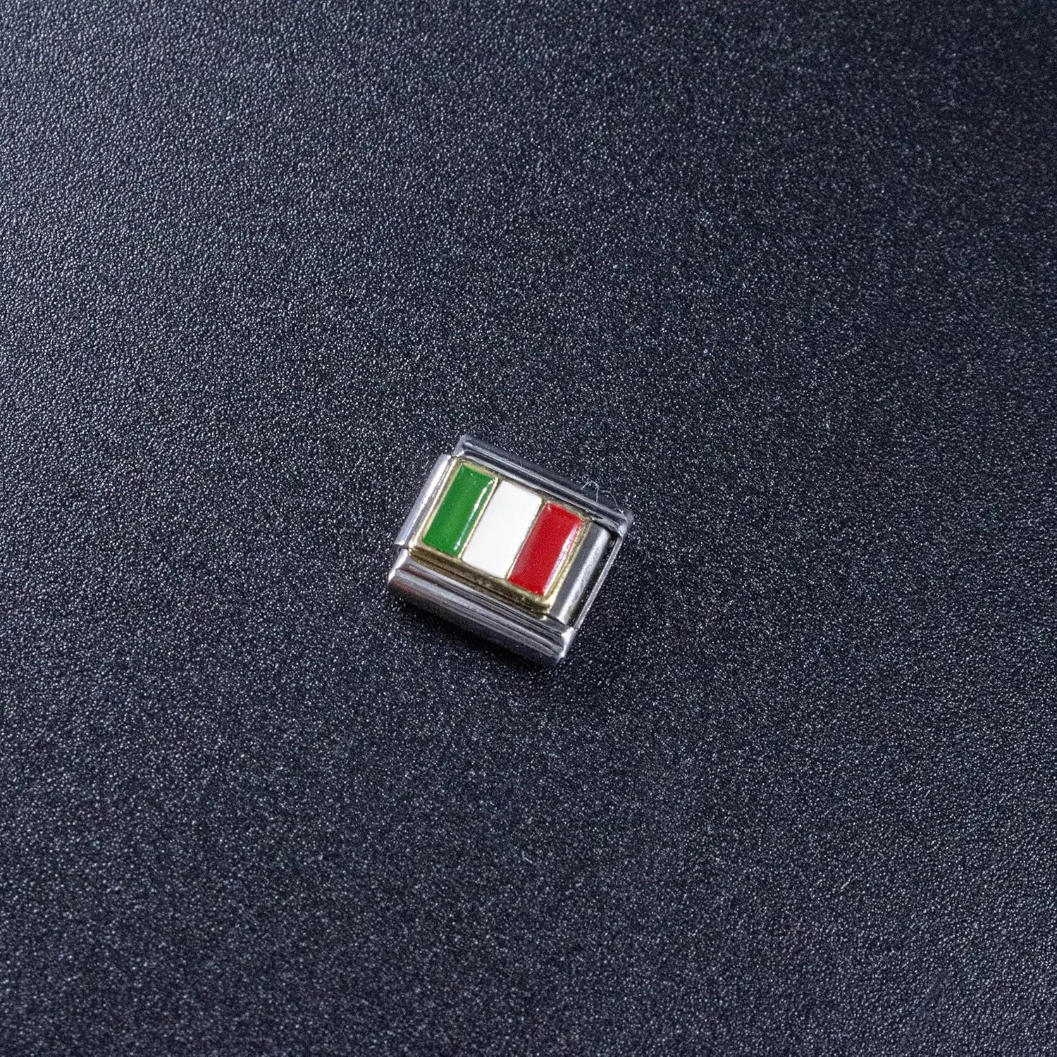 Fablinks Italian Bracelet Charms, 9mm Stainless Steel Flag Charm Link Jewelry for Women, Ethnic Pride Country Flags Enamel Links for Men