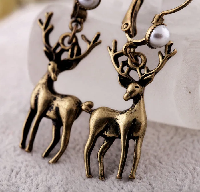 Fashion accessories vintage inlaying simulated-pearl Women personalized earrings