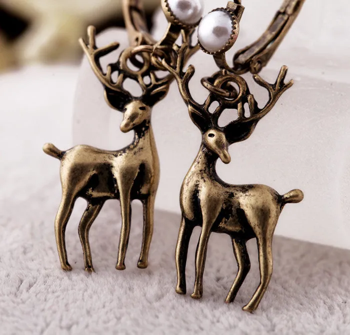 Fashion accessories vintage inlaying simulated-pearl Women personalized earrings