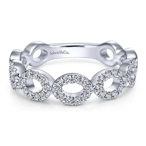 Gabriel & Co.  White Gold Diamond Band