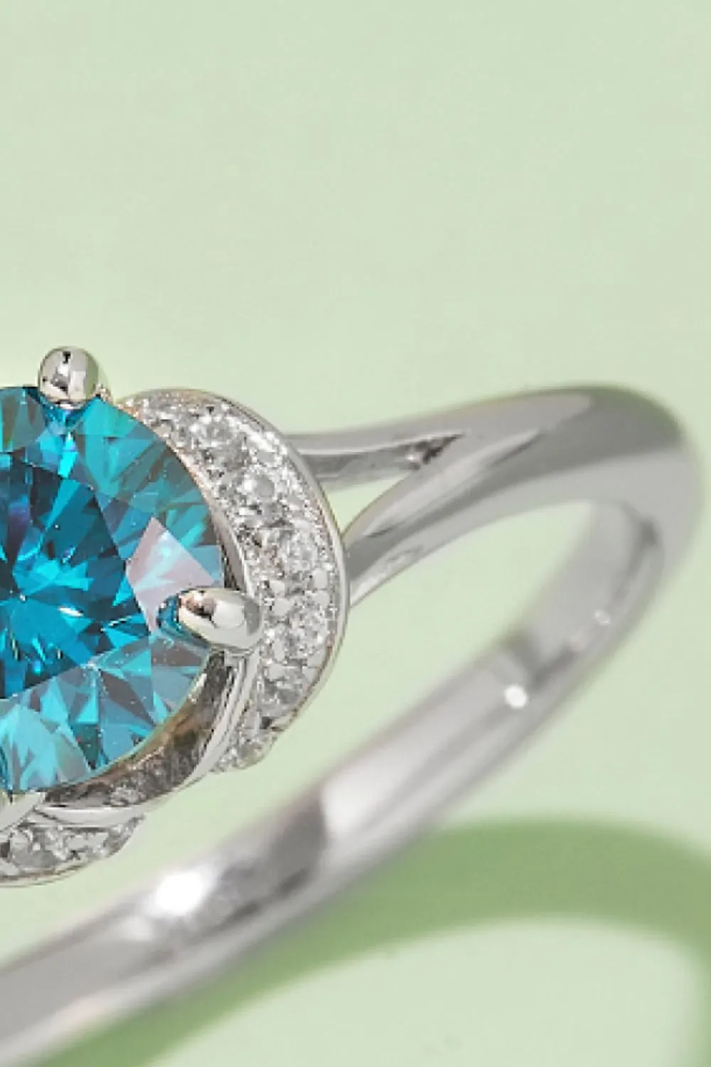 I Am Love 1 Carat Moissanite 4-Prong 925 Sterling Silver Ring