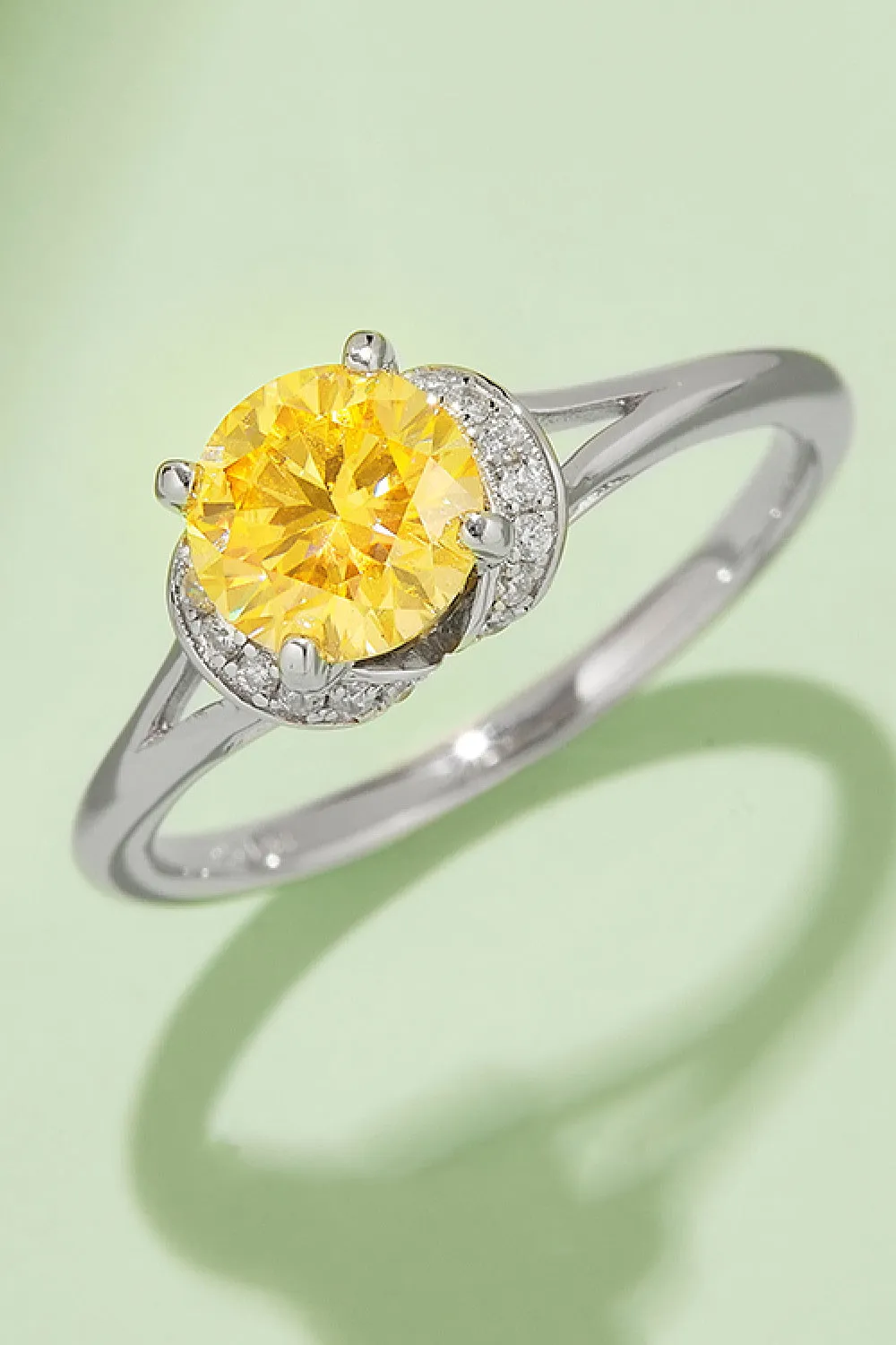 I Am Love 1 Carat Moissanite 4-Prong 925 Sterling Silver Ring