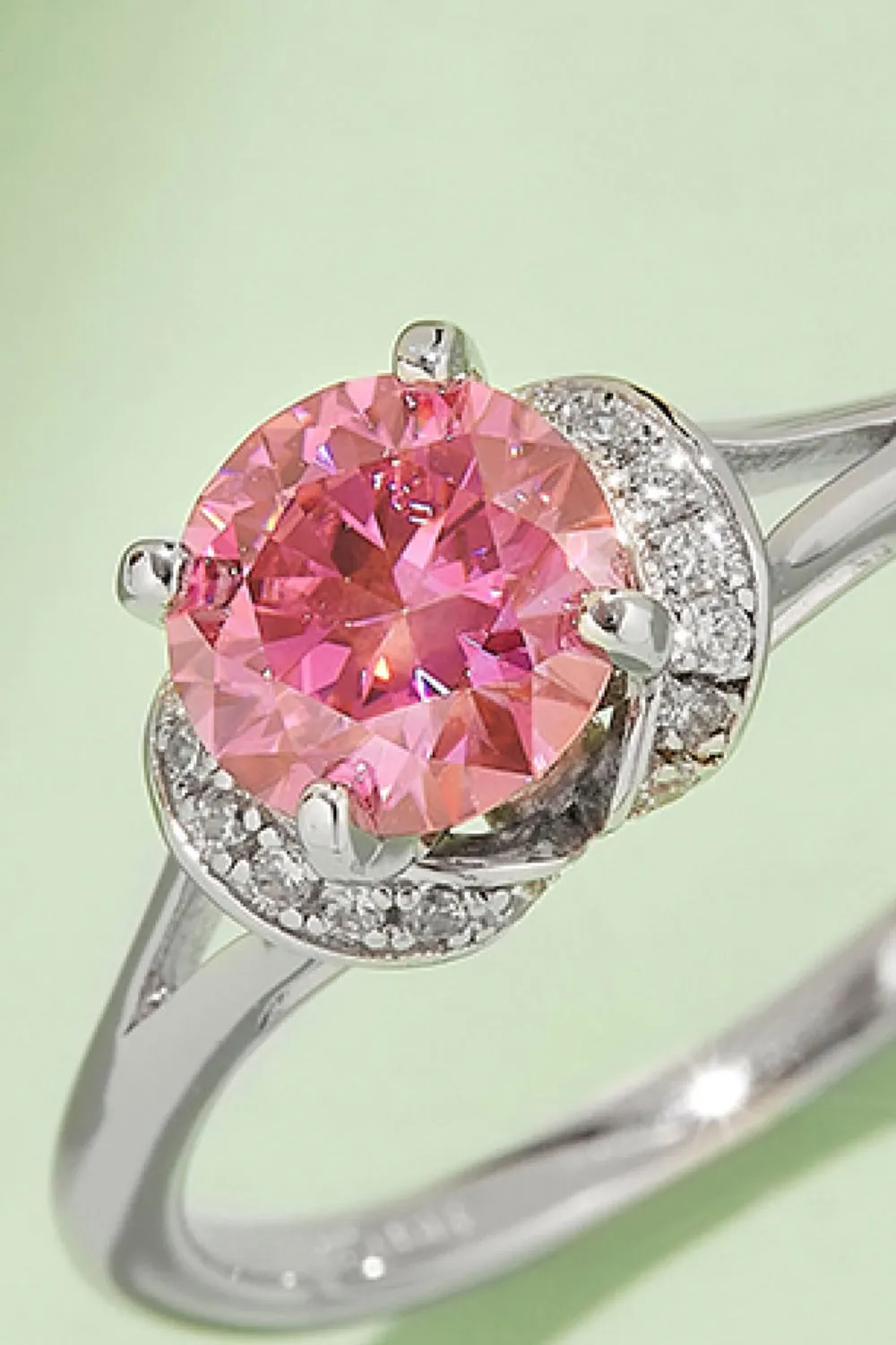 I Am Love 1 Carat Moissanite 4-Prong 925 Sterling Silver Ring