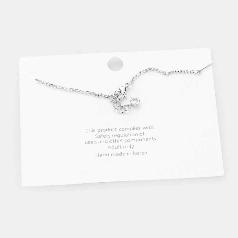 iLLASPARKZ -Y- White Gold Dipped Metal Monogram Charm Bracelet