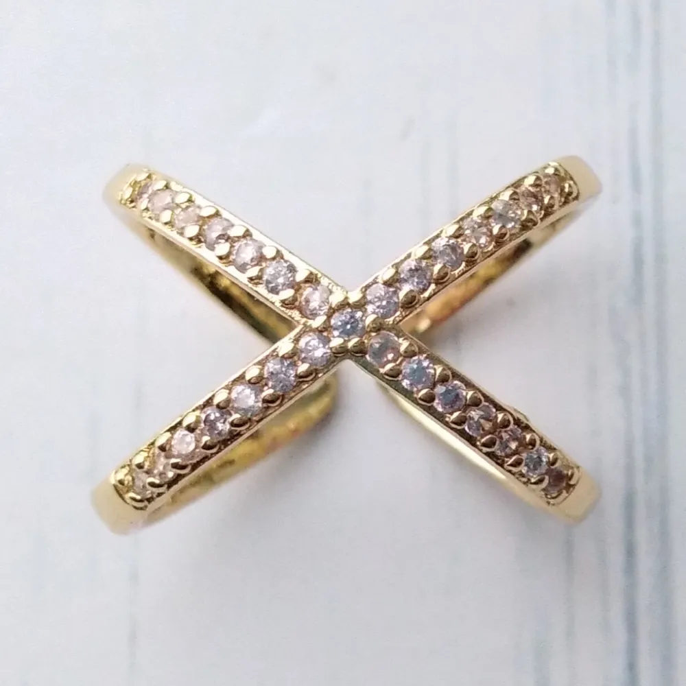 Jeweled X Ring