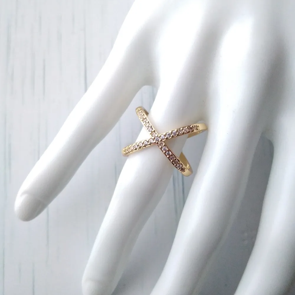 Jeweled X Ring