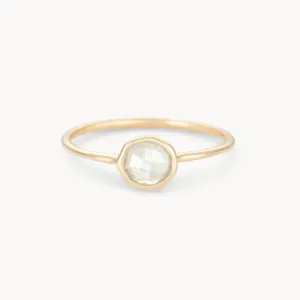 Labradorite Mini Mood Ring (10K Yellow Gold)