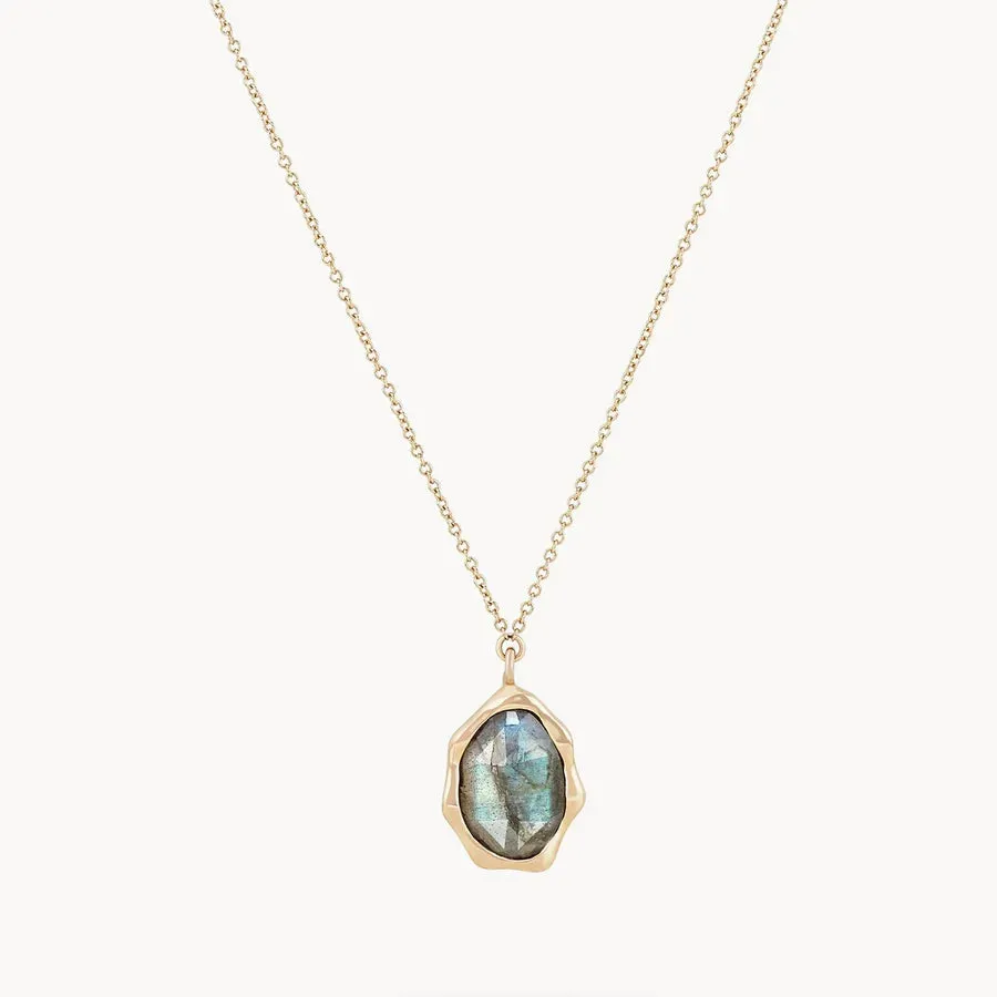 Labradorite Mood Necklace (Gold)