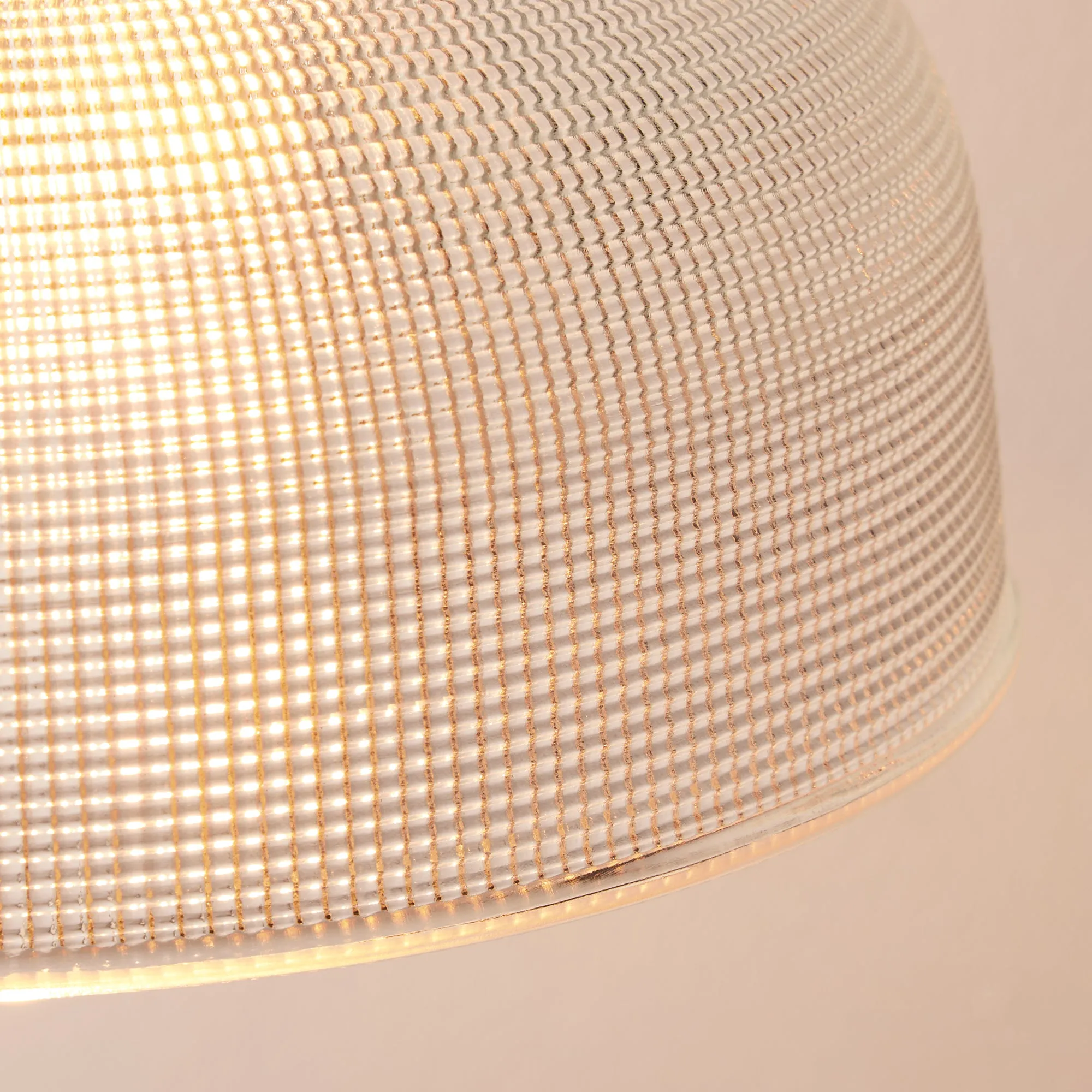 Larger Plexus shade in waffle glass
