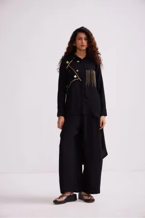 Metallic Waterfall Shirt Set