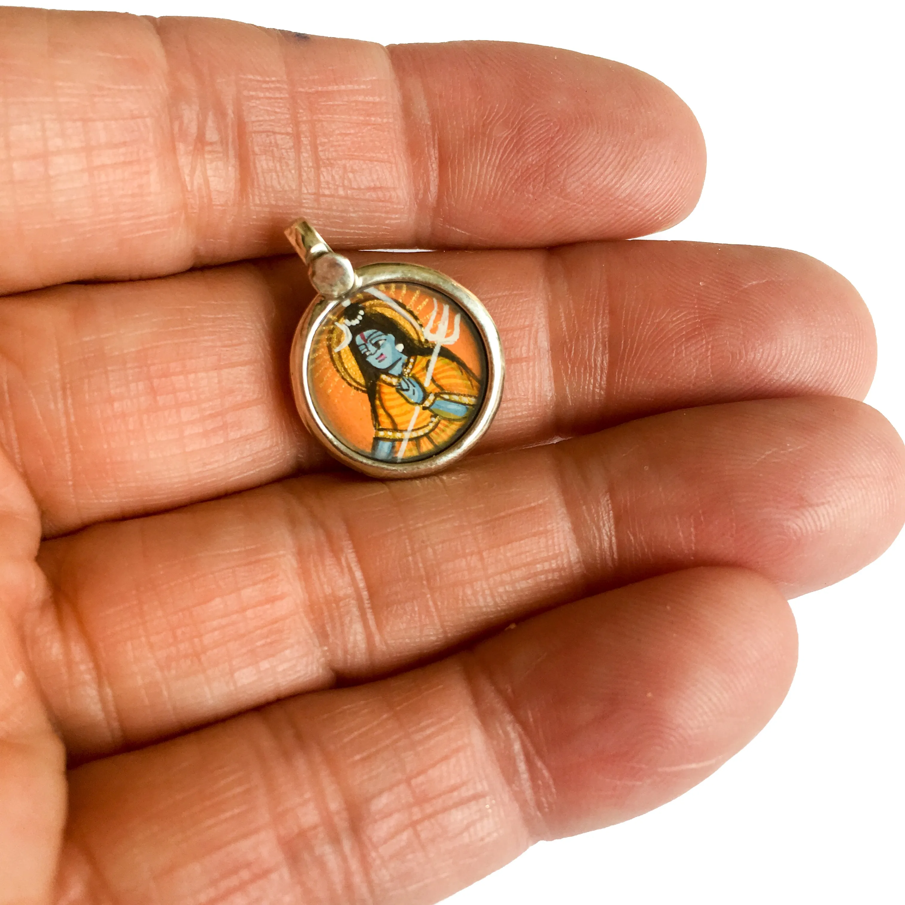 Miniature Painting of Shiva Charm