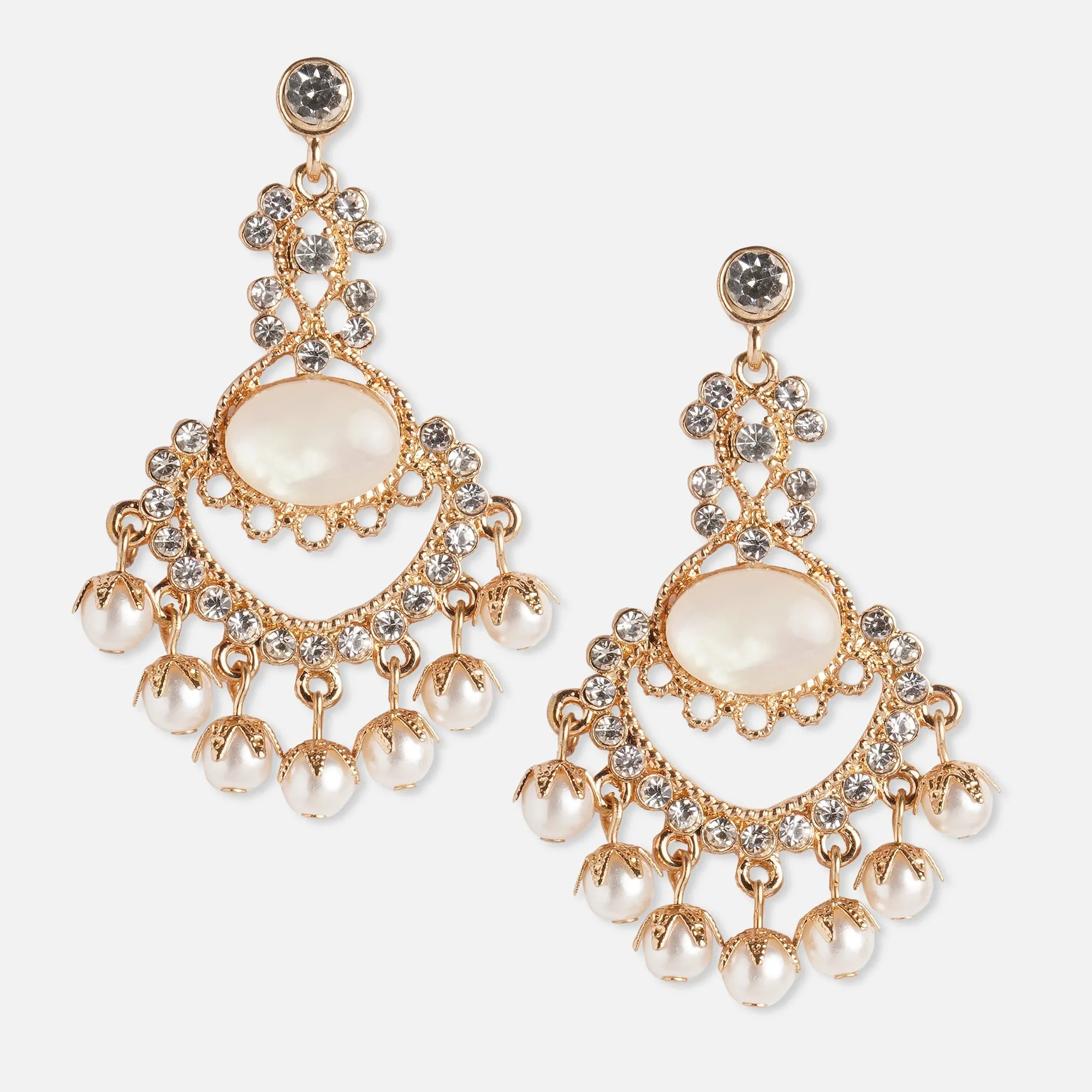 MOTHER OF PEARL SHORT DROP EARRINGS