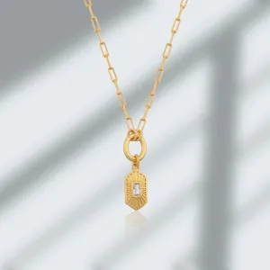 Oasis Necklace - Gold Plated Silver with Customizable Pendant