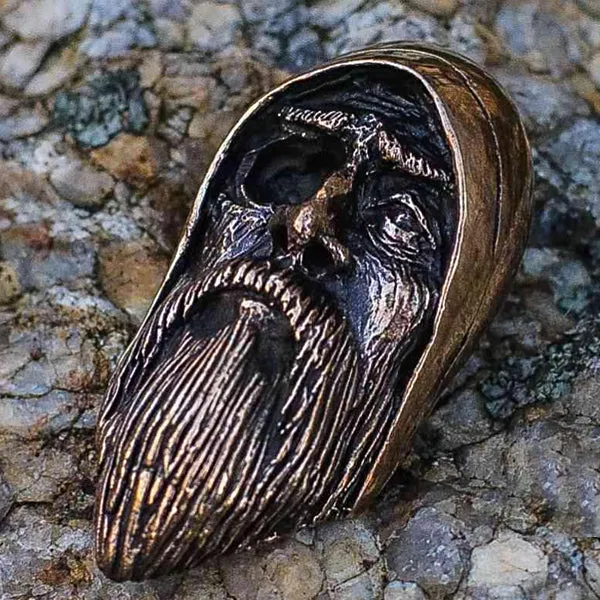 Odin Face Pendant - Bronze or Sterling Silver