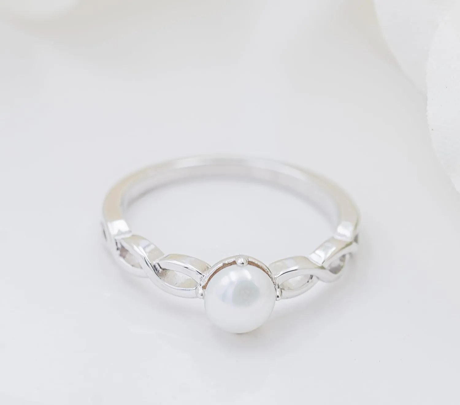 Precious Pieces Sterling Silver Cultured Pearl Baby Ring for Babies, Infants, Little Girls, Kids, Toddler, and Pinky Ring for Teens and Women