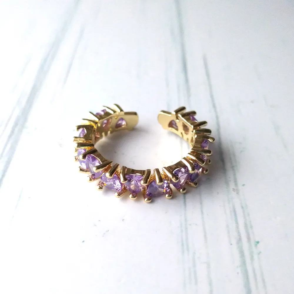 Purple Rainbow Eternity Ring