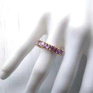 Purple Rainbow Eternity Ring
