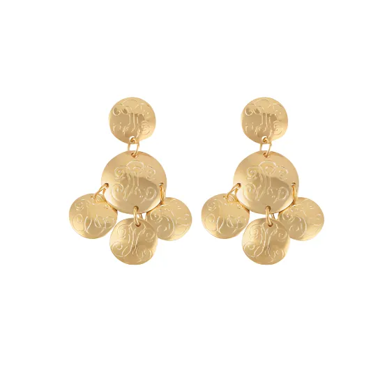 Sequin Diva Earrings Gold