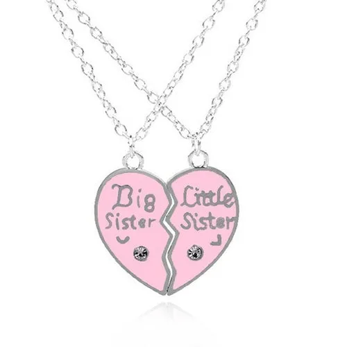 Simple Heart Necklace Sisters Pendant | Friendship Necklaces 2
