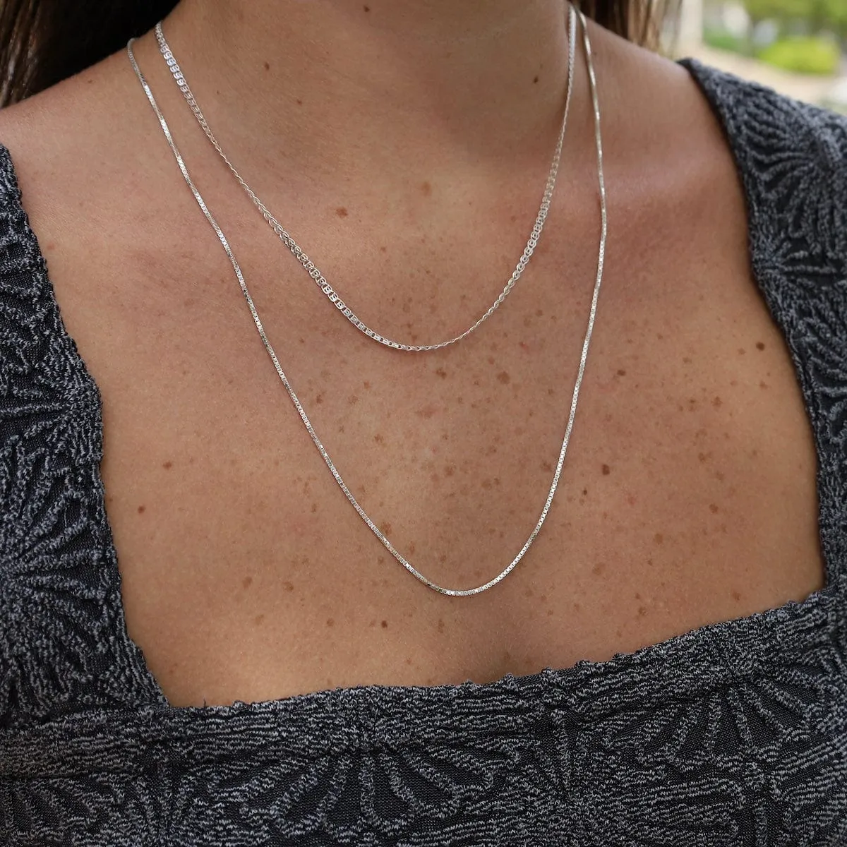 Sterling Silver Love Link Chain 18"