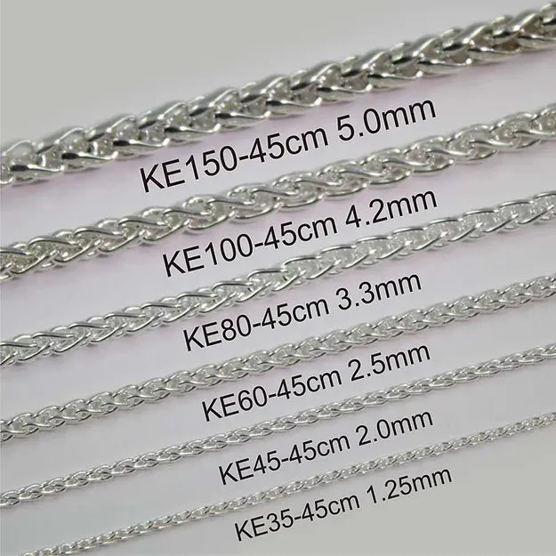 Sterling Silver Wheat Chain (2.5mm) 55cm