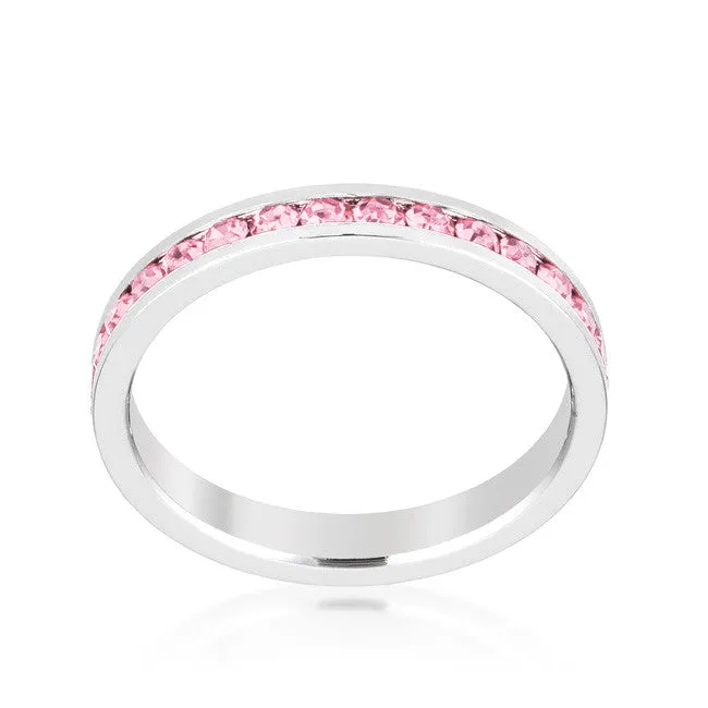 Stylish Stackables Pink Crystal Ring