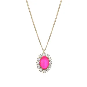 Suki Pink and Clear Crystal Necklace - TOVA N5949EP