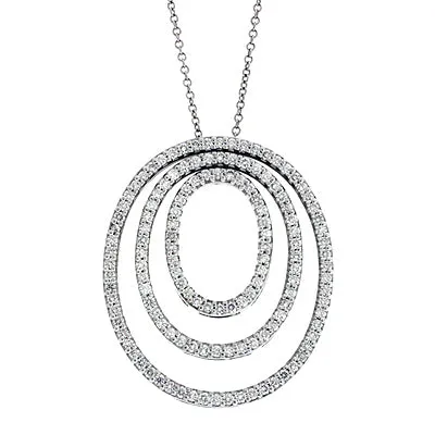 Three Oval Diamond Pendant