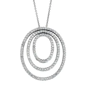 Three Oval Diamond Pendant