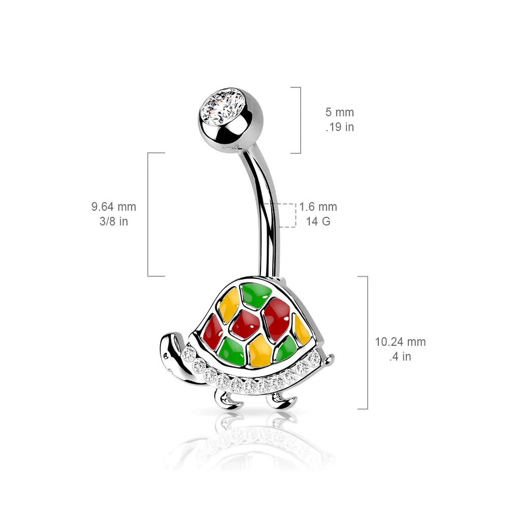 Tiny Turtle Belly Button Rings