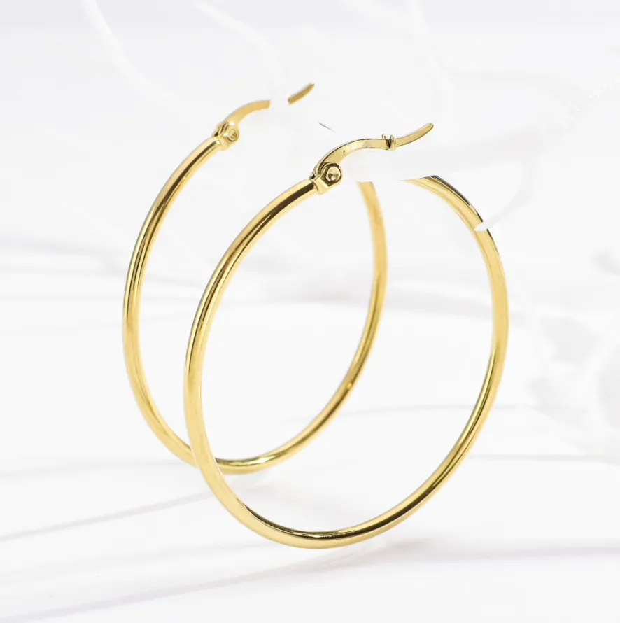 Trendy Large Hoop Earrings